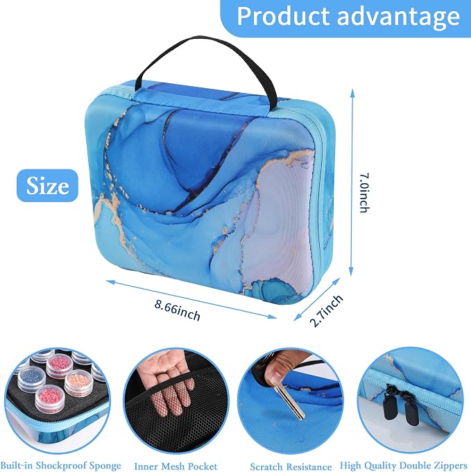 LYMUSUMI 30 Slots Diamond Art Storage Containers Portable Bead Storage Boxes for Diamond Painting Accessories and Tools