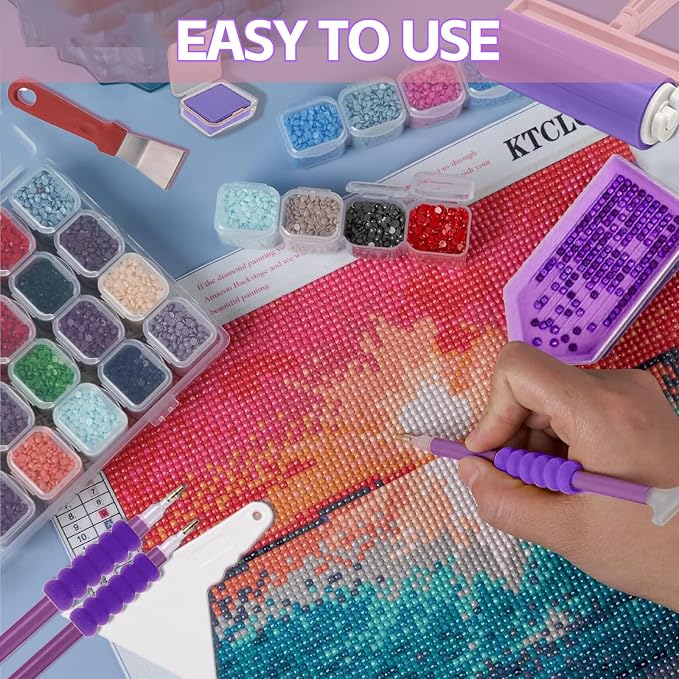 DNSGOOR 244Pcs Diamond Art Accessories Kit with A2 LED Light Pad