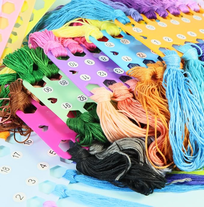 Hyamass 10Pcs Embroidery Floss Organizer Cards, Cross Stitch Thread Holder