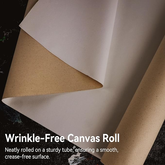 PHOENIX 12 Inch Wide x 3 Yard (9 Feet) Long Canvas Roll