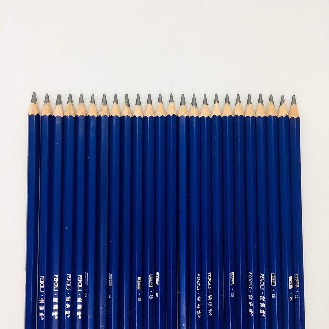 XDT#8B Drawing Pencils 24 Piece Set, Pro Art Graphite Sketching&Shading Supplies, Ideal For Kid Beginner Student Adults Artist
