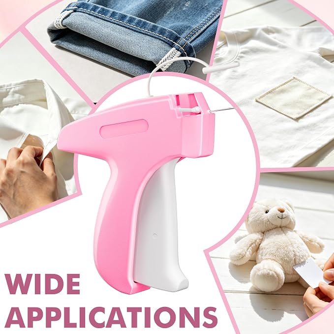 Stitch Gun for Clothes, Tagging Gun, Quick Clothing Fixer, Pink