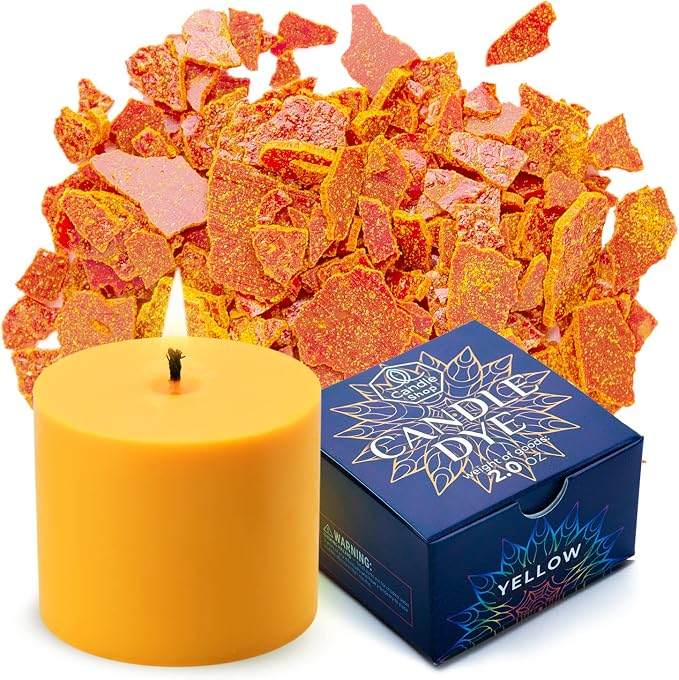 Yellow Candle Dye 2oz for Soy Candle Making – Concentrated Wax Color Chips | Highly Concentrated Candle Wax Dyes – Candle Shop Premium Color Dye Chips for Soy Wax, Beeswax, Paraffin