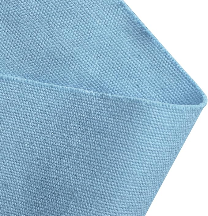 10oz Heavy Duty Cotton Canvas Fabric 60" x 80", Thick Cotton Duck Cloth for Painting, Sewing, Crafts, Tote Bags, Embroidery, Home Decor, Drop Cloth (Light Blue)