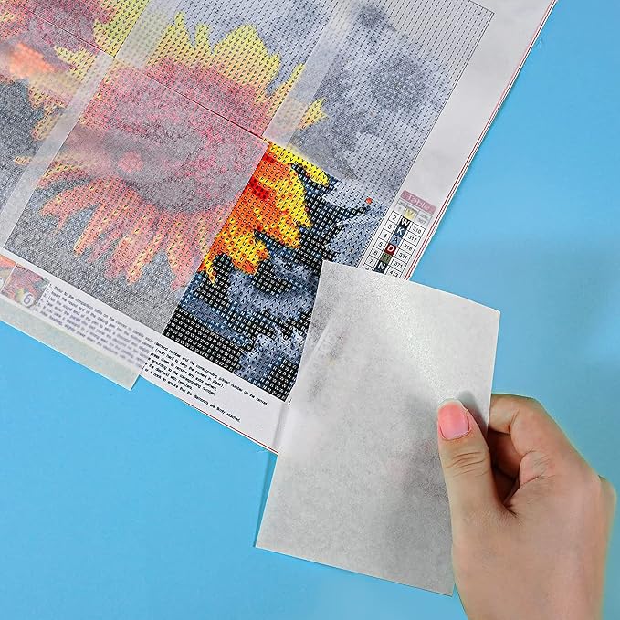 300 Pieces Diamond Painting Release Paper 15 x 15 cm and 15 x 10 cm Double-Sided Non-Stick Cover Replacement 5D Diamond Painting Accessories Tool for Adult Kids