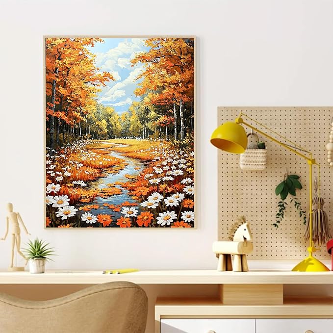 Landscape Paint by Numbers Kit for Adults 16x20 inch (without Frame)