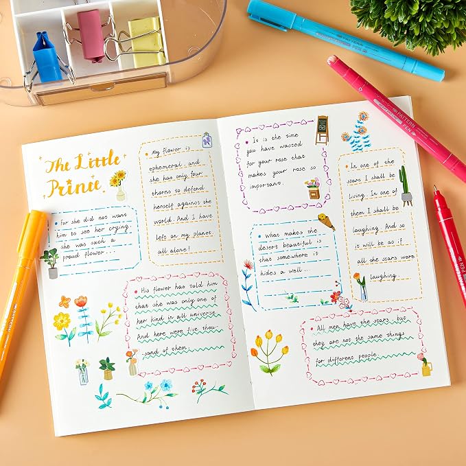 10 Colors Curve Highlighter Pens Set, 10 Different Shapes Dual Tip Markers, Cool Pens for Journal Planner Scrapbook Art Office School Supplies for Kids Adults