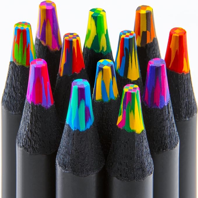 Art Supplies 12 Rainbow Colored Pencils, Teen Girl Gifts Trendy Stuff, Multicolored Cool Stuff Fun Art Pencil Teen Girl Gifts Trendy Stuff