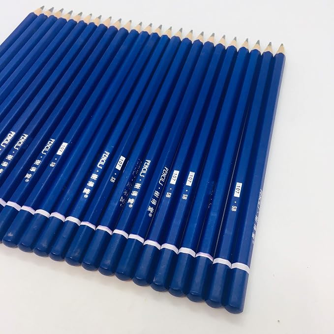 XDT#5B Drawing Pencils 24 Piece Set, Pro Art Graphite Sketching&Shading Supplies, Ideal For Kid Beginner Student Adults Artist