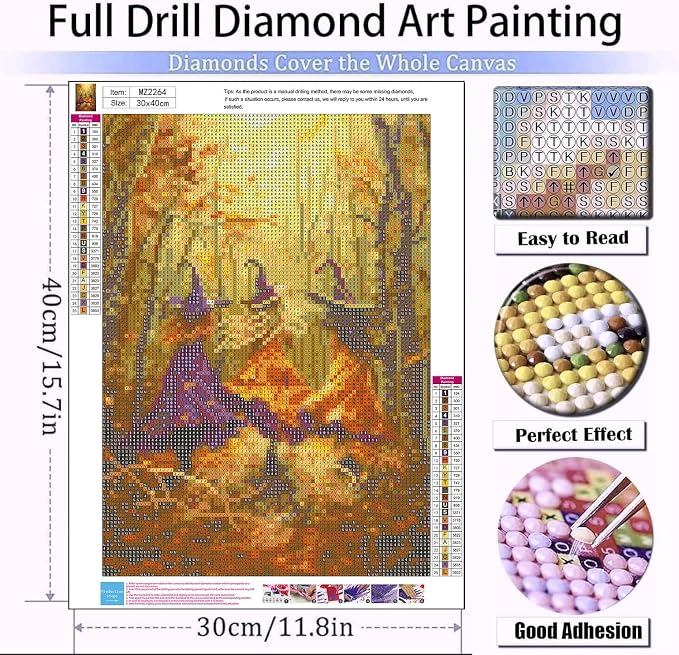 mrpwnle Diamond Art Kits for Adults Halloween Diamond Painting Kits