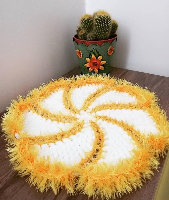 Eyelash Fun Fur Yarn Premium 100% Polyester 164 Yds (150 Mt), 3.53 Oz (100 Gr) Colorful Crochet Yarn Dıy Hand Knitting (Yellow, 3 Skein)