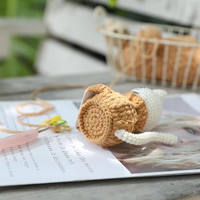 Positive Crochet Animals Cat – “You are Pawsome” Valentines Day Gifts for Him Her Boyfriend Girlfriend Women Teens, Emotional Support & Cheer Up Present, Teacher Appreciation, Birthday Gift