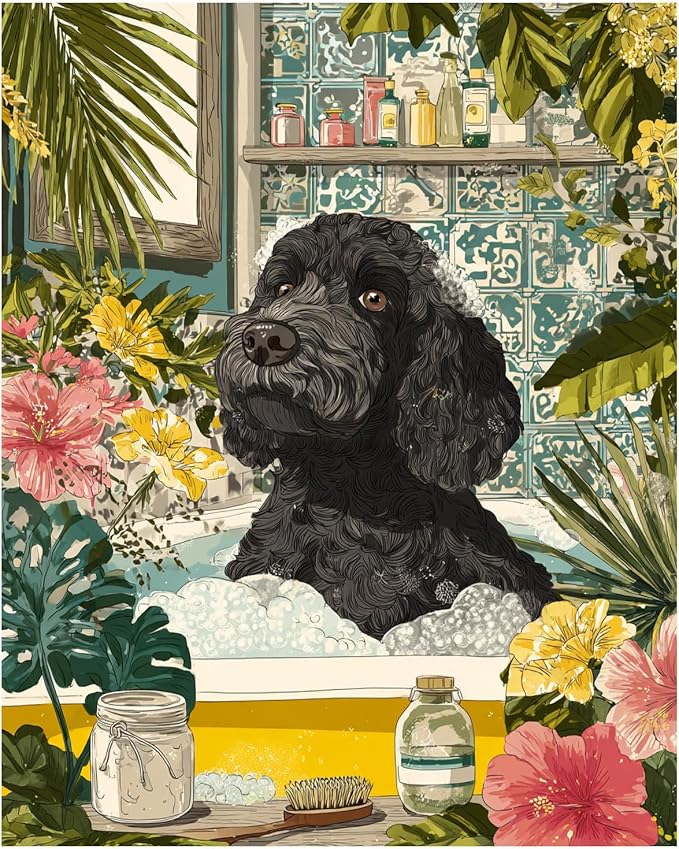 Reivworl Dog Paint by Numbers Kit for Adults Beginner 16×20 inch