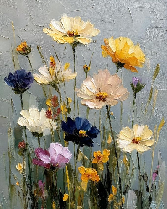 CHWGLFGG Wild Flowers Paint by Numbers Kit for Adults Beginner 16X20 inch | Adult Paint by Number Kits on Canvas, DIY Acrylic Oil Easy Painting by Numbers for Home Wall Decor (Without Frame)