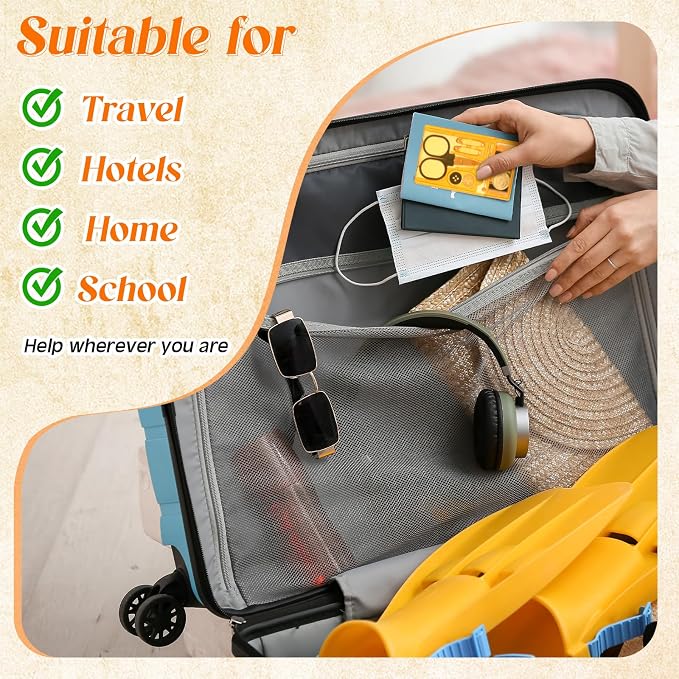 Knitgrip 25 Boxes Mini Travel Sewing Kit Quick Fix Sewing Kits Bulk, Orange