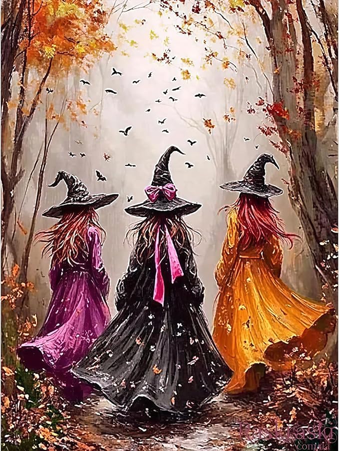 Lophomie Diamond Art Kits for Adults, 5D Halloween Diamond Painting Kits