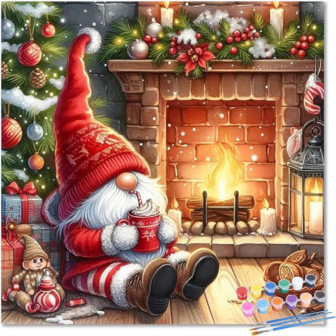 Christmas Paint by Number Kits for Adults, Paint by Numbers Kit for Adults