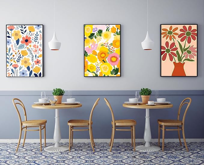 DOTSOPS 6 Pcs Floral Diamond Painting Kits Art Adults Painting Kits | Crafts DIY 5D Diamond Art Packs Kits,Full for Adults,Beginner Home Wall Decoration Gift 11.8 x 15.7 Inches