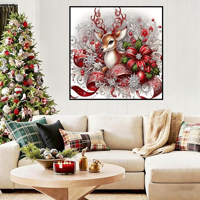 Lophomie Christmas Diamond Art Kits for Adults, 5D Diamond Painting Kits
