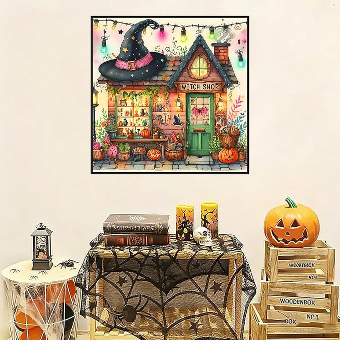Lophomie Halloween Diamond Art Kits for Adults, 5D Diamond Painting Kits