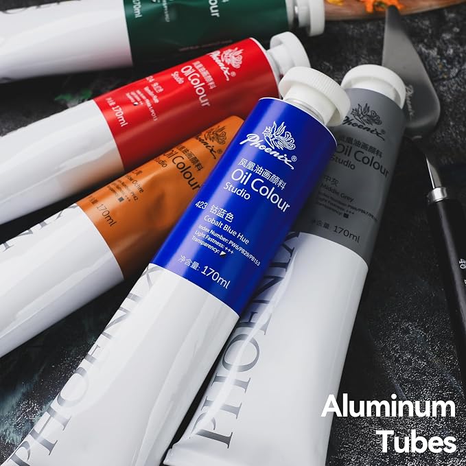 PHOENIX Rose Oil Paint - Studio Oil Paint Single Large Tube - 170ml / 5.75 Fl oz. Rose 336