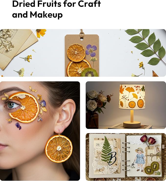 Resiners Dried Pressed Flowers for Resin Molds Scrapbook Supplies | Real Natural Dried Flowers Dry Leaves kit for Card Making Resin Jewelry Making Soap Candle DIY Crafts (Bright Fruit 80pcs)