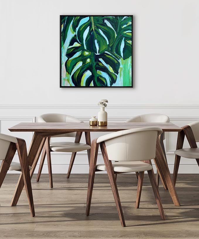 Kate and Laurel Sylvie Blank Framed Canvas Wall Art; 30x30 Black Beaded; Vintage Modern Empty Canvas for Paint-Your-Own Art; Ready to Paint Premium Canvas Already Framed