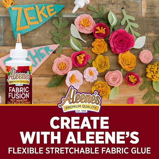 Aleene's Fabric Fusion Felt Adhesive, Instant Grab, Nontoxic, Dries Clear and Flexible, Strong Bond on Felt