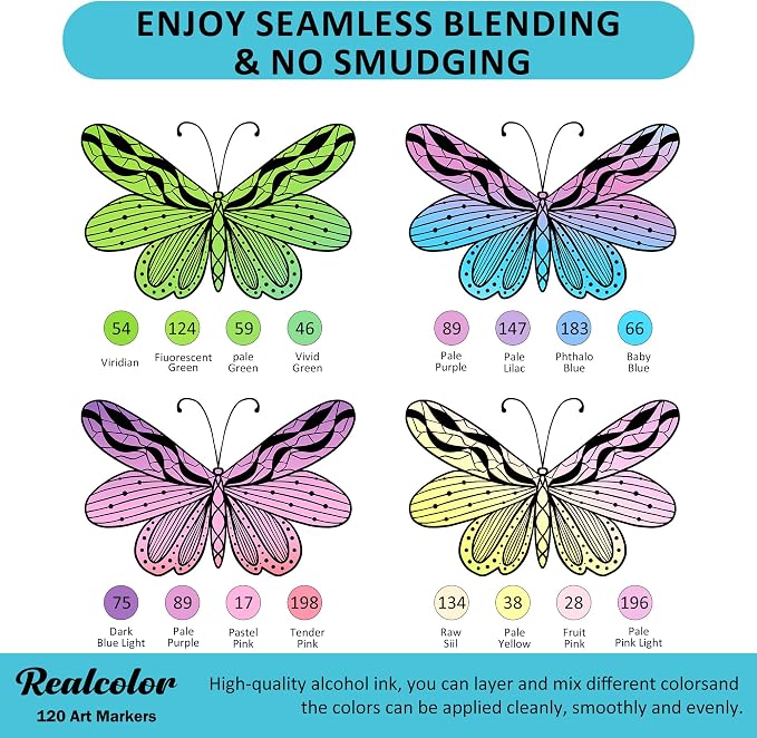 80 Alcohol Markers Dual Tip Art Markers for Coloring & Sketching | Fine bullet & chisel tips for drawing, illustration, card making & crafting. Ideal for artists, designers, and crafters.