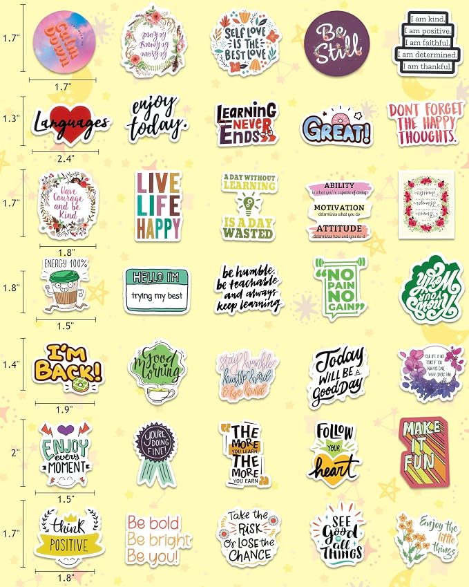 300 PCS Inspirational Stickers for Adults, Motivational Scrapbook Supplies