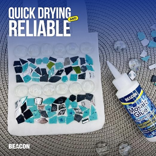 BEACON Mosaic Glue - Non-Toxic & Water Resistant, Ideal for All Tiles & Surfaces, 2-Ounce (Pack of 2)