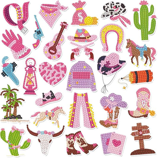 Labeol Diamond Art Kits for Kids Boys and Girls Ages 6-8-10-12 Easy to DIY Creative Diamond Art Sticker Craft by Numbers Kits for Kids and Adult Beginners (Excavator)