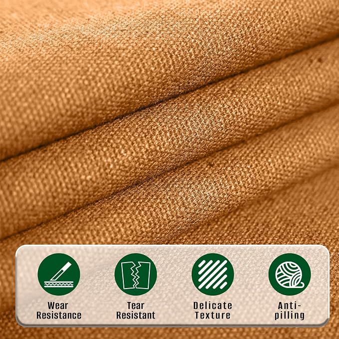 10oz Heavy Duty Cotton Canvas Fabric 60" x 80", Thick Cotton Duck Cloth for Painting, Sewing, Crafts, Tote Bags, Embroidery, Home Decor, Drop Cloth (Brown)