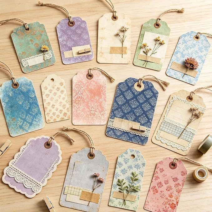 Aesthetic Scrapbook Patterned Paper 6×6, 24 Sheets Vintage Boho Floral Single-Sided Scrapbooking CardStock Papers Pad Supplies for Holiday Cardmaking DIY Origami Journaling