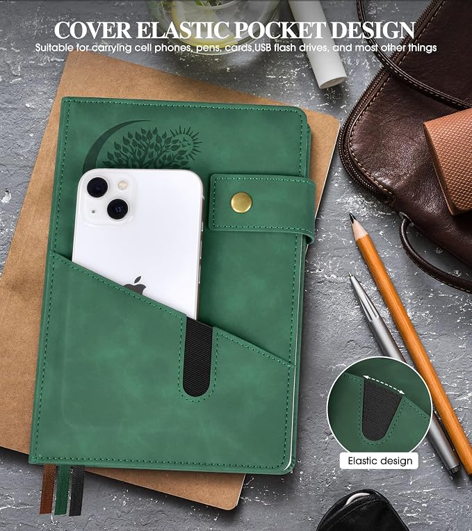 PAIBAS Lined Journal Notebook for Men, A5 Leather Journals for Writing Women, Hardcover Notebooks for Work,School,Note Taking,Travel,Business,Personal daily Diary,200 Page College Ruled (5.9" x 8.4")