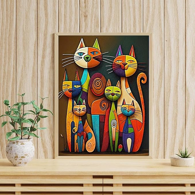 mrpwnle Diamond Art Kits for Adults, Cat Diamond Painting Kits 12x16inch