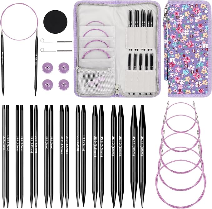 Katech Interchangeable Knitting Needles Set- 9 PRS Circular Knitting Needle