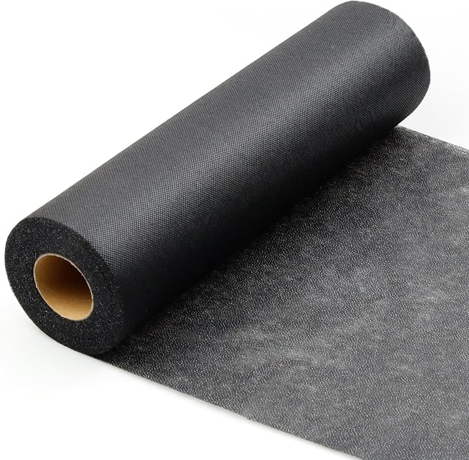 PLANTIONAL 11.6"x30yd Light Weight Non-Woven Fusible Interfacing for Sewing | Available in Black and White; Fusible Interfacing Fabric for Sewing ; Single-Sided Interfacing for DIY Crafts & Clothing
