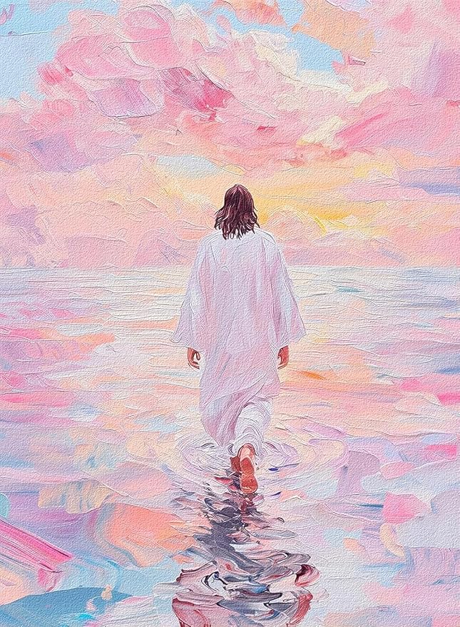 BAWKENTON Pink Jesus Paint by Numbers for Adults and Kids