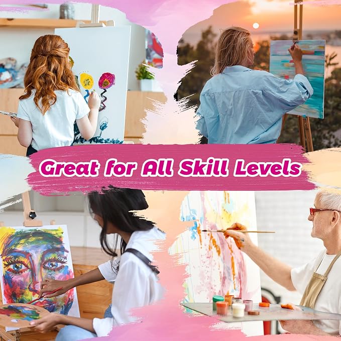 10 Pack 12"x16" Canvas Panels 100% Cotton for Acrylics & Oils | Gesso Triple Primed, Acid-Free & Non-Toxic, Art Painting Supplies for Gifts, Canvas Boards Ideal for Kids, Adults & Artists