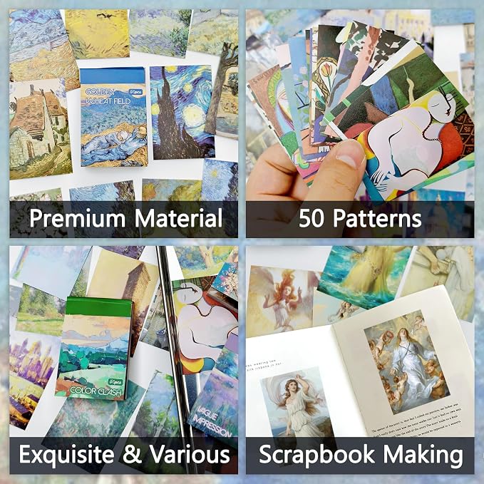 Bomichi Washi Stickers, 6 Sets 300 Pcs Aesthetic Sticker Book for DIY Journaling, Journaling Supplies for Bullet Journal Art Diary Card Craft Gifts Planner Notebook