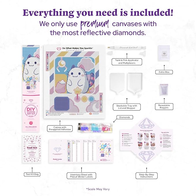 DIAMOND ART CLUB Plushie Catcher Diamond Art Kits for Adults