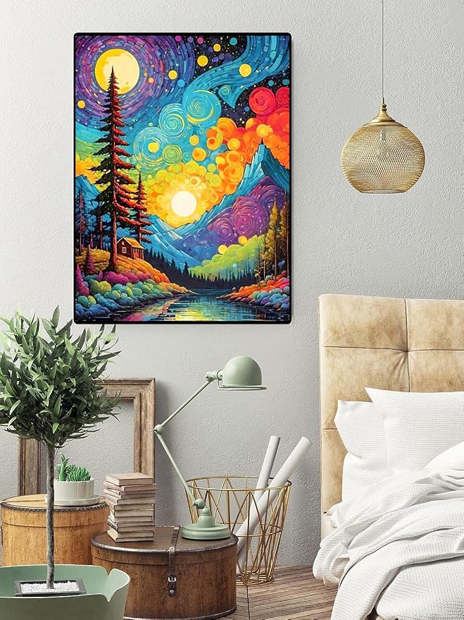 ijbnhd Van Gogh Starry Sky Diamond Art Kits for Adults 12x16in