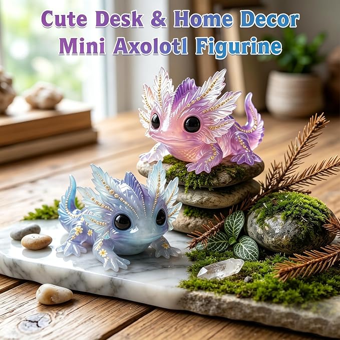 Resin Axolotl Resin Molds Silicone, 3D Detailed Animal Silicone Molds, Flexible Effortless Demoldable Epoxy Resin Molds, Thickened Deep Epoxy Molds for Art Crafts, Gift, and Home Decor