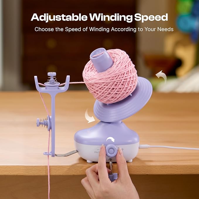 Caydo Electric Yarn Winder, Effortless Yarn Organizer for Crochet Lovers