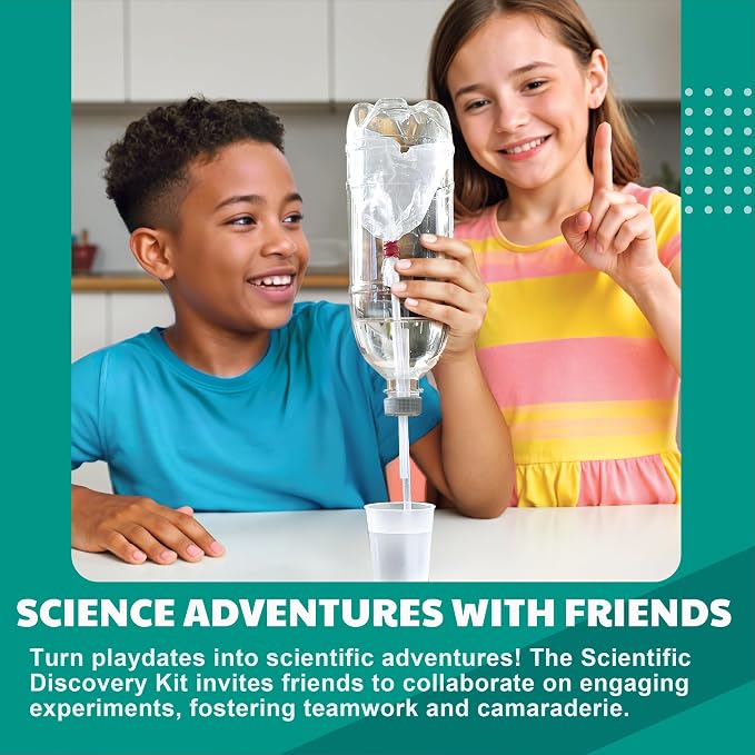4M Scientific Discovery Kit for Kids Ages 8-12 – Over 50 STEM Experiments in Physics, Chemistry, Magnetism & Bubble Science, Build a Lemon Clock, Volcano, Magnetic Racer, Hover Disc, Educational Gift