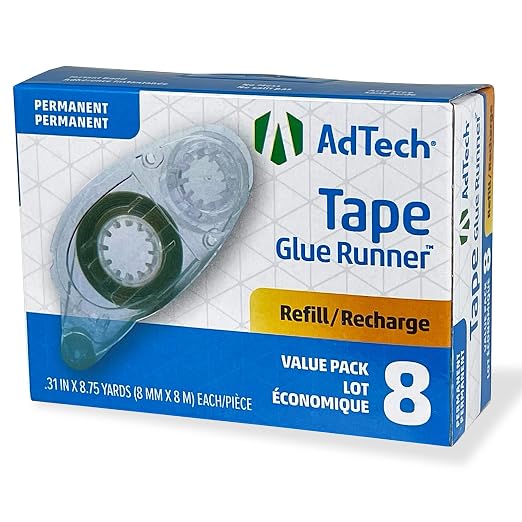 AdTech 05674 Permanent Crafter's Tape Refills, case pack of 12