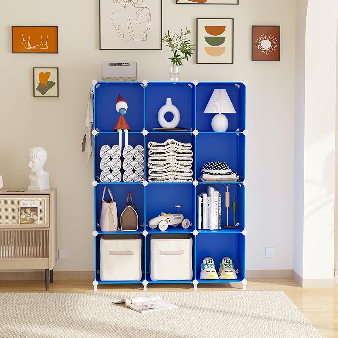 AWTATOS Cube Storage Organizer Closet Organizers 12 Cube Storage Shelves