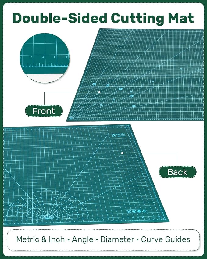 Self Healing Cutting Mat, 35" x 47", Double-Sided Rotary Cutting Mat for Sewing, Quilting, Scrapbooking & Craft, Large Craft Cutting Board for Hobby Use(A0)