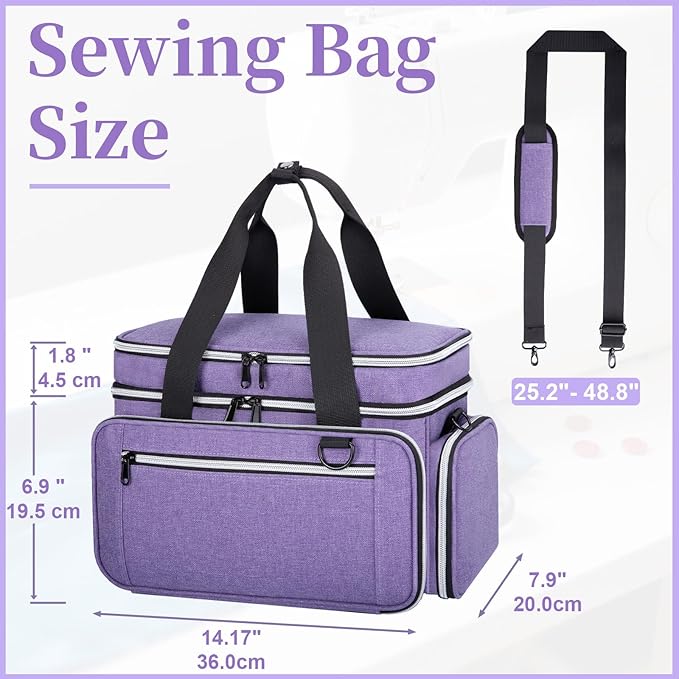Anitor Sewing Supplies Organizer, Double Layer Sewing Storage Organizer